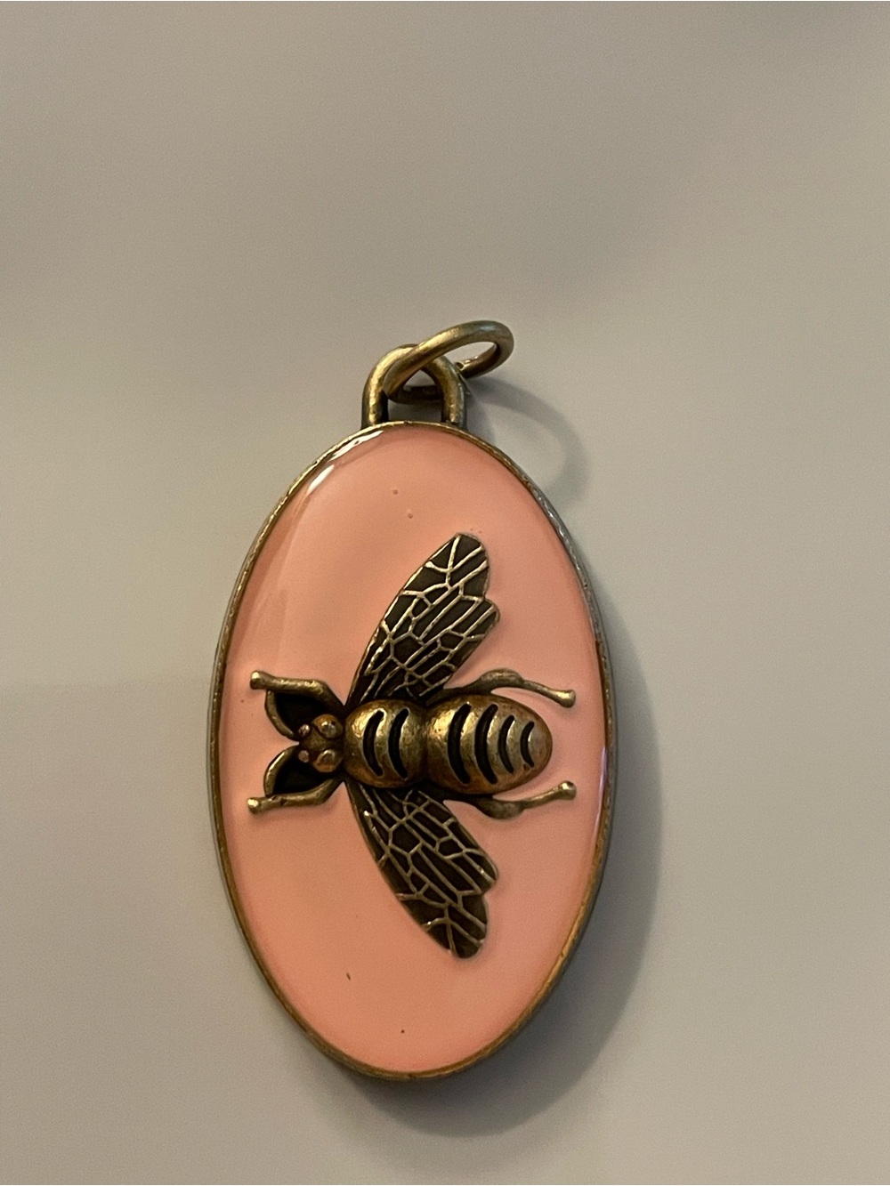 Gucci authentic Pink Enamel Bee Pendant Charm -